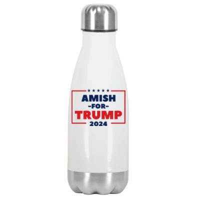 Amish For Trump 2024 Stainless Steel Insulated Water Bottle