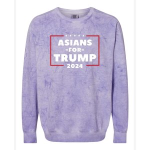 Asians For Trump 2024 Colorblast Crewneck Sweatshirt