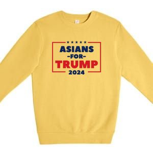 Asians For Trump 2024 Premium Crewneck Sweatshirt