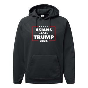 Asians For Trump 2024 Performance Fleece Hoodie