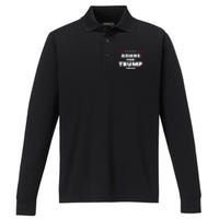 Asians For Trump 2024 Performance Long Sleeve Polo