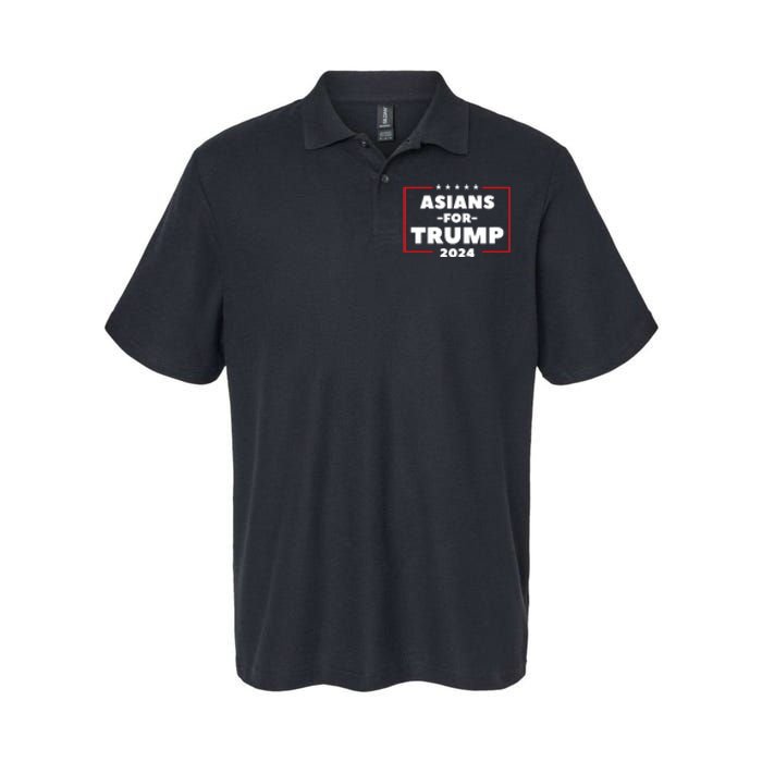 Asians For Trump 2024 Softstyle Adult Sport Polo