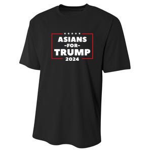 Asians For Trump 2024 Performance Sprint T-Shirt