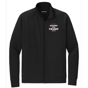 Asians For Trump 2024 Stretch Full-Zip Cadet Jacket