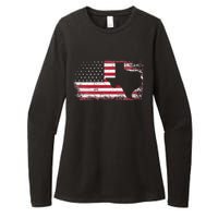 American Flag Texas 4th of July Vintage Gift  Retro Womens CVC Long Sleeve Shirt