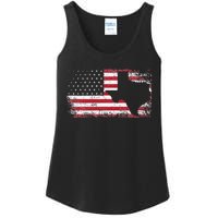 American Flag Texas 4th of July Vintage Gift  Retro Ladies Essential Tank