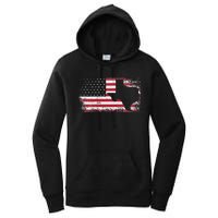 American Flag Texas 4th of July Vintage Gift  Retro Women's Pullover Hoodie