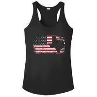 American Flag Texas 4th of July Vintage Gift  Retro Ladies PosiCharge Competitor Racerback Tank