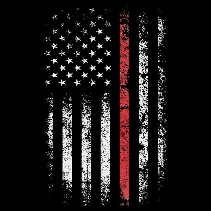 American Flag Thin Red Line Firefighter Support Patriotic City Backpack