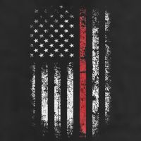 American Flag Thin Red Line Firefighter Support Patriotic Beanie