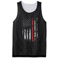 American Flag Thin Red Line Firefighter Support Patriotic Mesh Reversible Basketball Jersey Tank