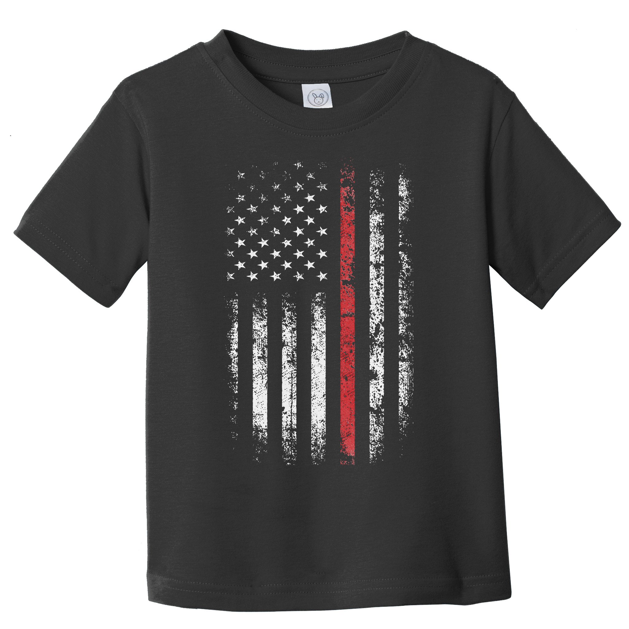 American Flag Thin Red Line Firefighter Support Patriotic Toddler T-Shirt