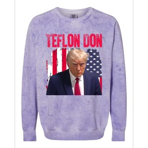 American Flag Trump Teflon Don 2024 Colorblast Crewneck Sweatshirt