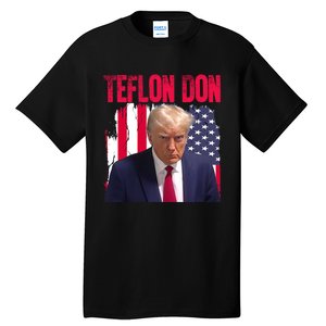 American Flag Trump Teflon Don 2024 Tall T-Shirt