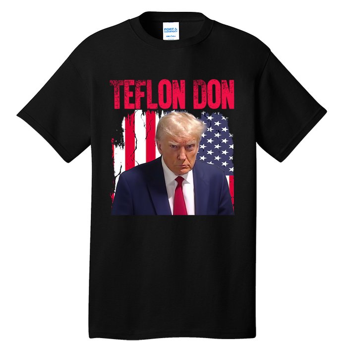 American Flag Trump Teflon Don 2024 Tall T-Shirt