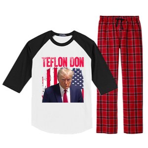 American Flag Trump Teflon Don 2024 Raglan Sleeve Pajama Set