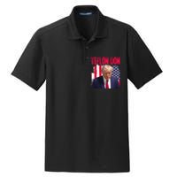 American Flag Trump Teflon Don 2024 Dry Zone Grid Polo