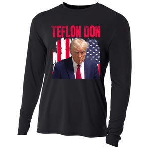 American Flag Trump Teflon Don 2024 Cooling Performance Long Sleeve Crew