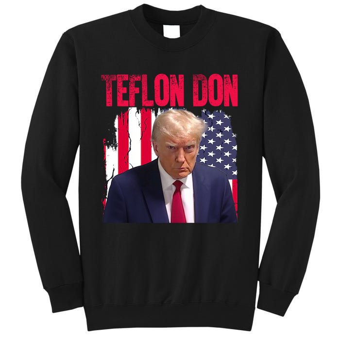 American Flag Trump Teflon Don 2024 Tall Sweatshirt