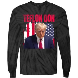 American Flag Trump Teflon Don 2024 Tie-Dye Long Sleeve Shirt