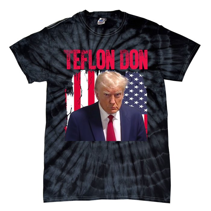 American Flag Trump Teflon Don 2024 Tie-Dye T-Shirt