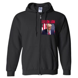 American Flag Trump Teflon Don 2024 Full Zip Hoodie