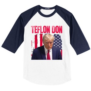 American Flag Trump Teflon Don 2024 Baseball Sleeve Shirt