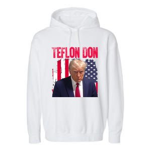 American Flag Trump Teflon Don 2024 Garment-Dyed Fleece Hoodie