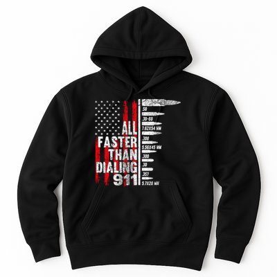 All Faster Than Dialing 911 American Flag Hoodie