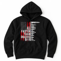 All Faster Than Dialing 911 American Flag Hoodie