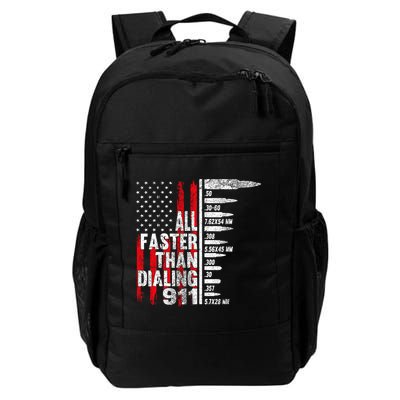 All Faster Than Dialing 911 American Flag Backpack