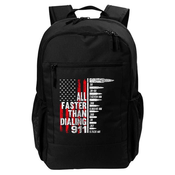 All Faster Than Dialing 911 American Flag Backpack