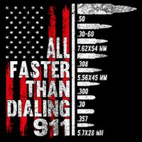 All Faster Than Dialing 911 American Flag Poster