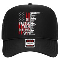 All Faster Than Dialing 911 American Flag Hat