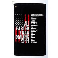 All Faster Than Dialing 911 American Flag Golf Towel