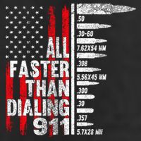 All Faster Than Dialing 911 American Flag Golf Towel