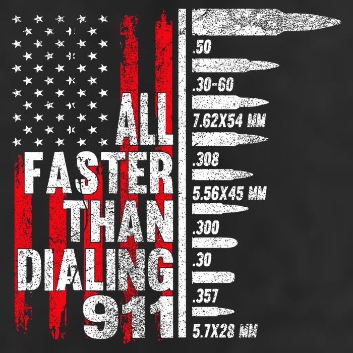 All Faster Than Dialing 911 American Flag Golf Towel
