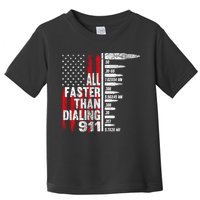 All Faster Than Dialing 911 American Flag Toddler T-Shirt