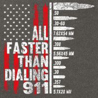 All Faster Than Dialing 911 American Flag Cotton Canvas Backpack