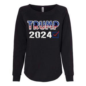 American Flag Trump 2024 Shirt Womens California Wash Sweatshirt