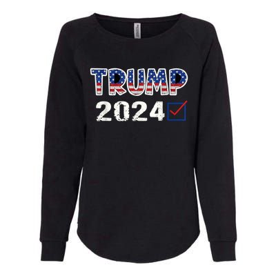 American Flag Trump 2024 Shirt Womens California Wash Sweatshirt