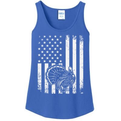 American Flag Turkey Hunting Turkey Hunter Funny Gift Ladies Essential Tank