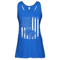 American Flag Turkey Hunting Turkey Hunter Funny Gift Ladies Essential Flowy Tank