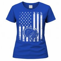 American Flag Turkey Hunting Turkey Hunter Funny Gift Women's T-Shirt