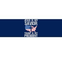 American Flag Tee Jesus Is My Savior Trump Is My President Bumper Sticker