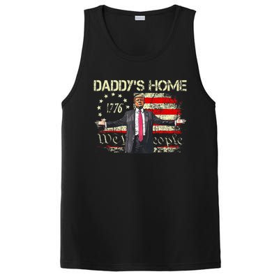 American Flag Trump 2024 DaddyS Home We The People PosiCharge Competitor Tank