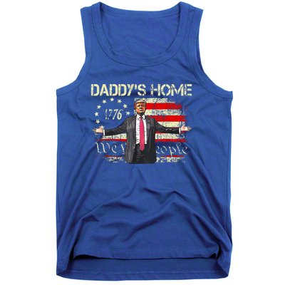 American Flag Trump 2024 DaddyS Home We The People Tank Top