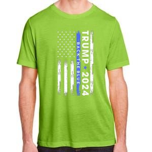 American Flag Trump 2024 Back The Blue Thin Blue Line Gift Adult ChromaSoft Performance T-Shirt