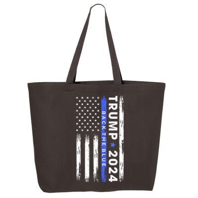 American Flag Trump 2024 Back The Blue Thin Blue Line Gift 25L Jumbo Tote