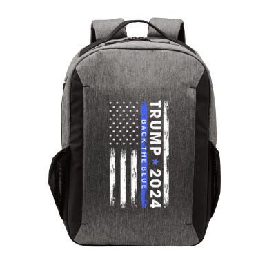 American Flag Trump 2024 Back The Blue Thin Blue Line Gift Vector Backpack